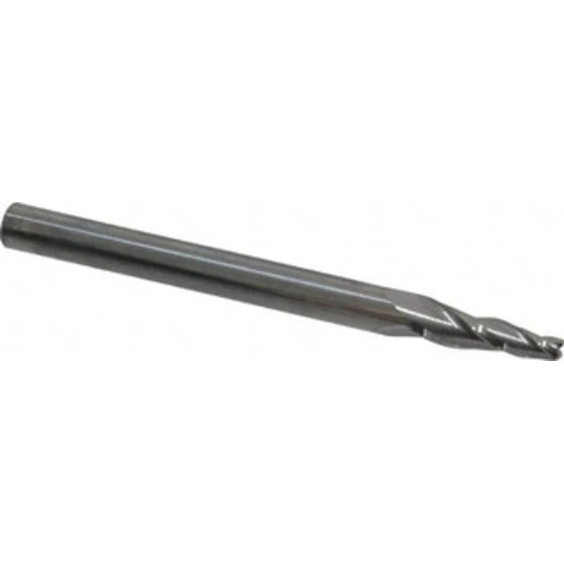 KYOCERA SGS 5 per Side 1/8 Small End Diam 3/4 LOC 3-Flute Solid Carbide Tapered Square End Mill Uncoated, 1/4 Shank D...